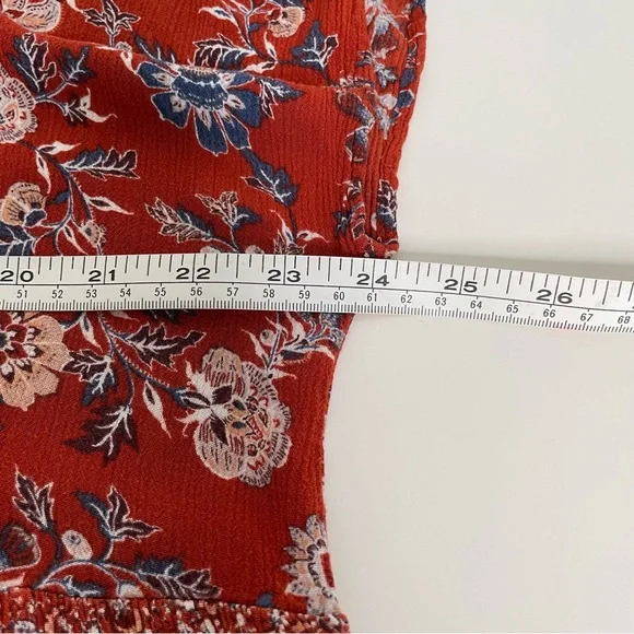 Knox Rose Sz XL (16) Floral Boho Cottagecore Dress Asymmetrical Hem Pockets - Picture 9 of 11